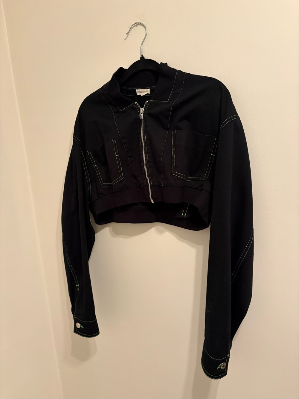Express Cropped Moto Jacket in Black Size Small Like New